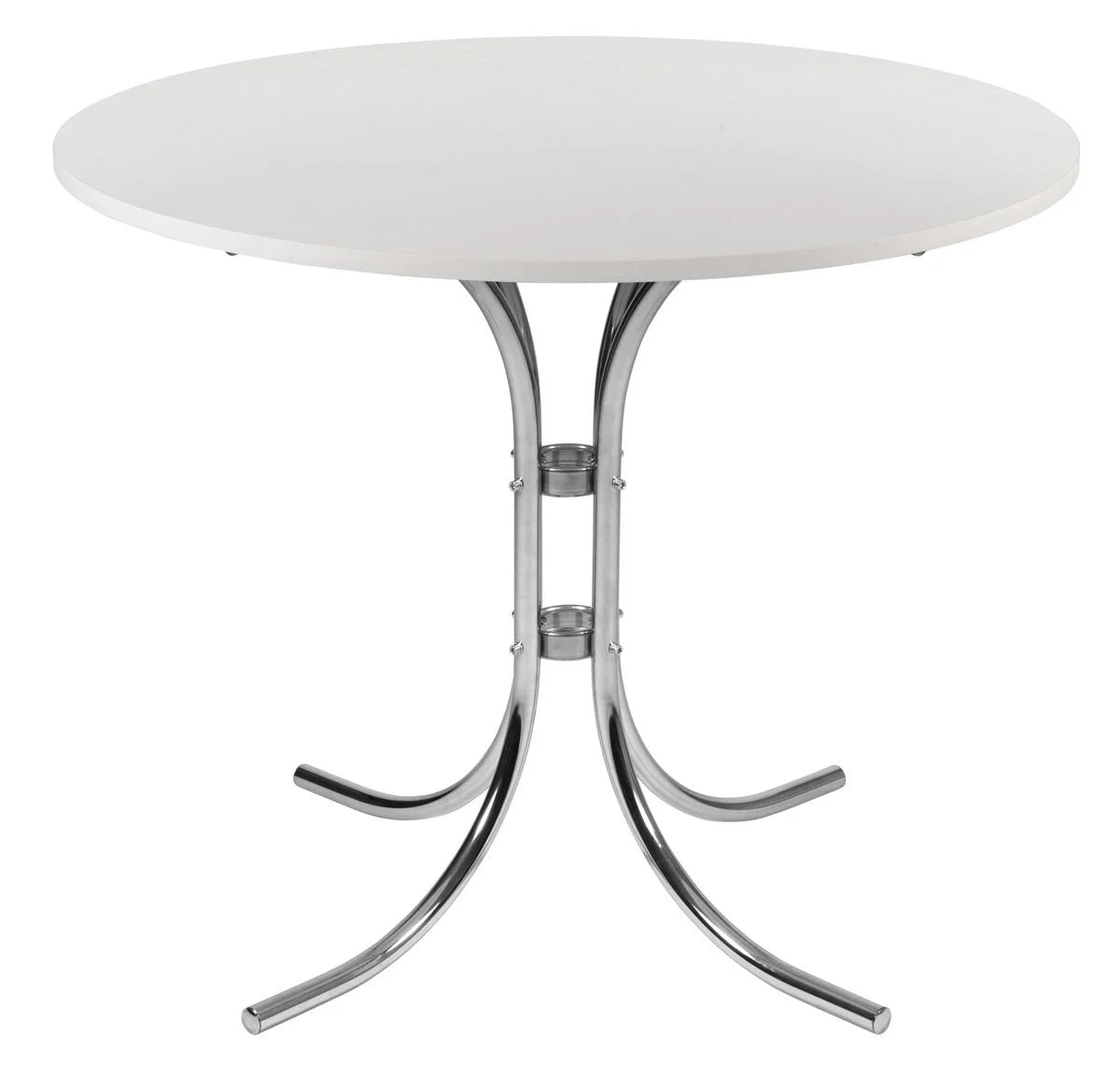 Teknik-Office-Bistro-Table-Round-Beech-Effect-with-Chrome-Legs-White