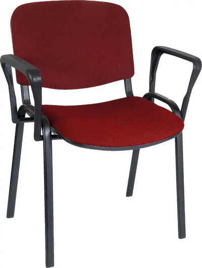 Teknik-Office-Conference-Fabric-Chair-Burgundy