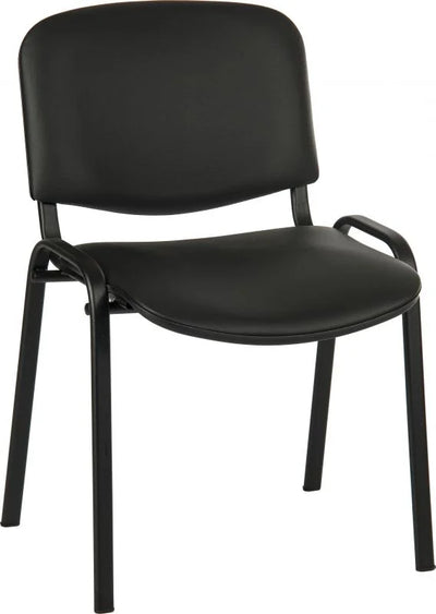 Teknik-Office-Conference-PU-Stackable-Chair-Black-Frame