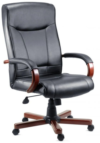 Teknik-Office-Kingston-Leather-Faced-Executive-Chair-Light-Wood-2