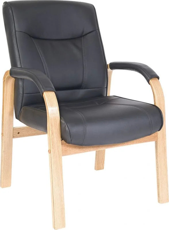 Teknik-Office-Kingston-Leather-and-Wood-Visitor-Chair-Light-Wood