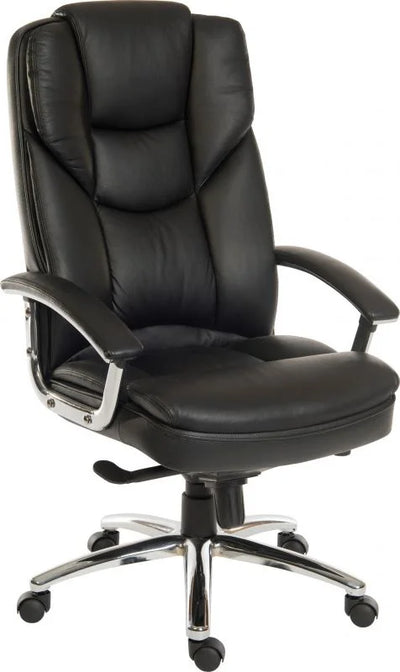 Teknik-Office-Skyline-Executive-Chair-Leather-Faced-Black