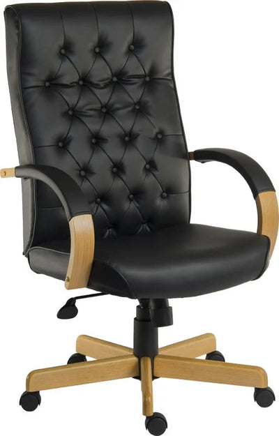 Teknik-Office-Warwick-Noir-Traditional-Leather-Executive-Chair