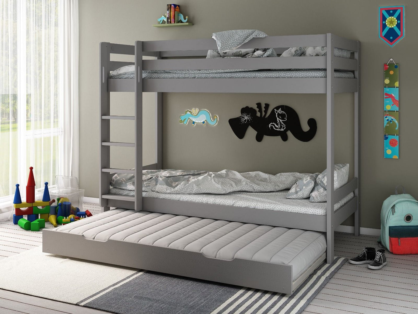 Noomi Nora Solid Wood Bunk Bed with Storage