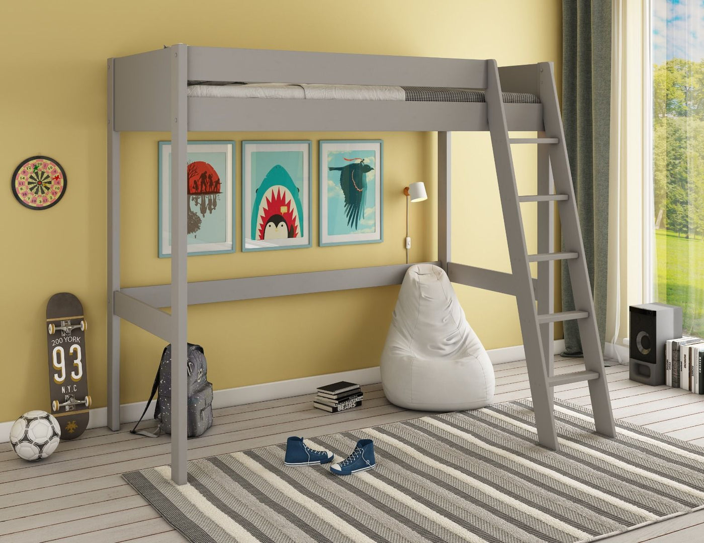 Noomi Tera Solid Wood Highsleeper Frame