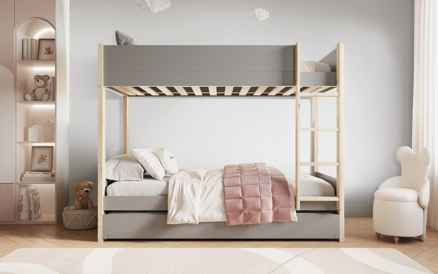 Noomi Tipo Bunk Bed with Optional Trundle