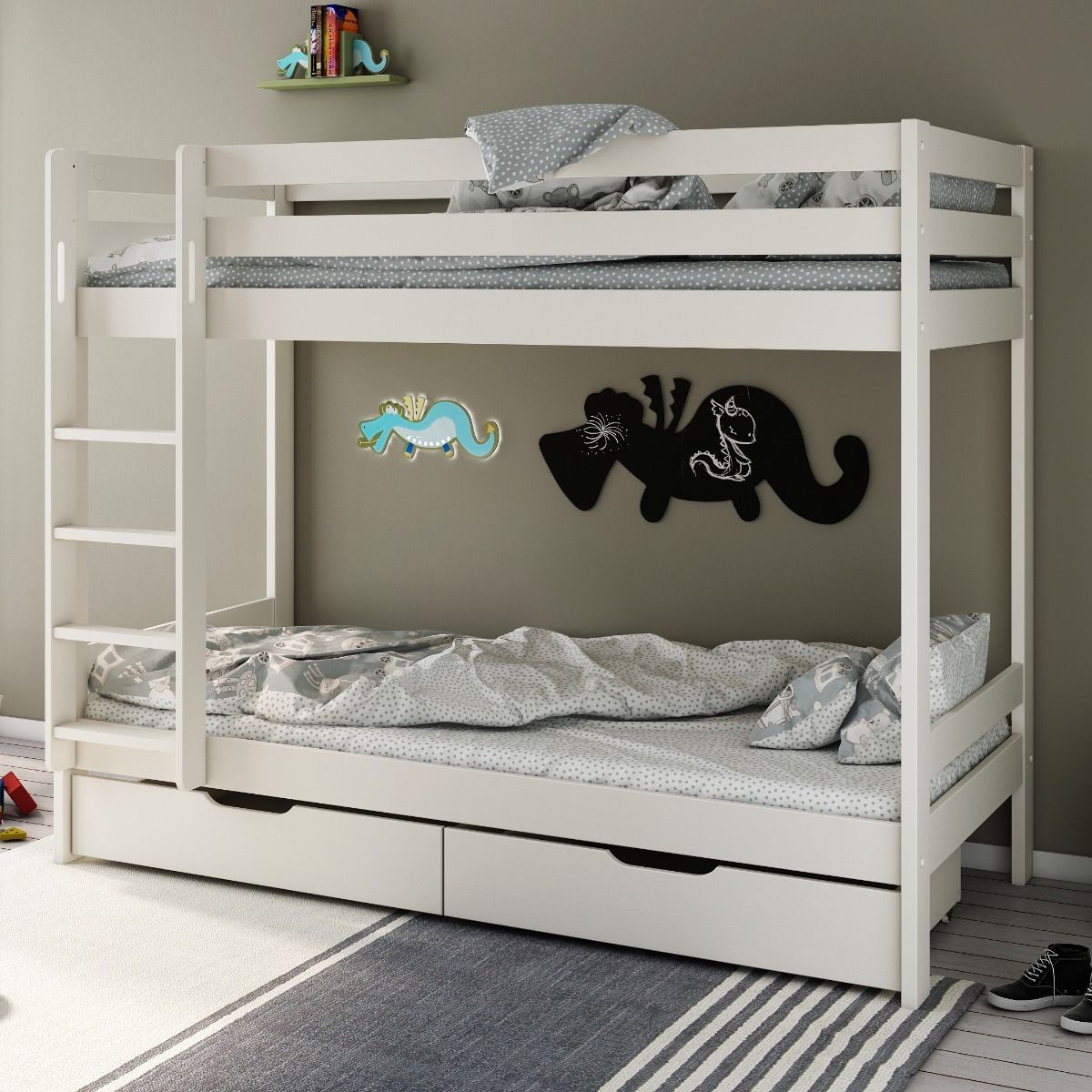 Noomi Nora Solid Wood Bunk Bed with Storage