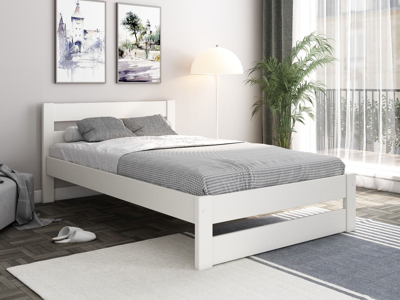 Noomi Tera Solid Wood Small Double Bed